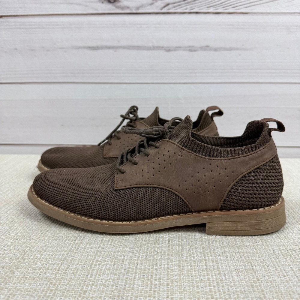 Steve Madden Brugby Mens Kids Brown Knit Dress Shoes Size‎ 6